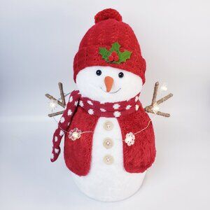Plush snowman decor light up Christmas